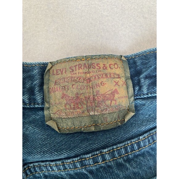 Vtg 90s Levis Jeans Womens 25x31 Teal Blue Button Fly XX Mom USA Tag 11M - Picture 10 of 12